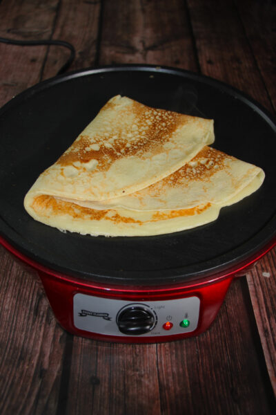 Ein Crepe auf dem Gadgy Crepemaker